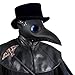 Raxwalker Halloween Plague Doctor Mask Steampunk Cosplay Costume Bird Beak Mask Long Beak Raven Masks Prop for Men and Boys(1 Pc Black)