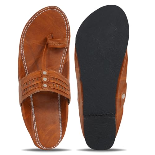 Image of DFR Ethnic Sandals For Boys Men, Comfortable Men's Rajasthani Slipper Chappals
