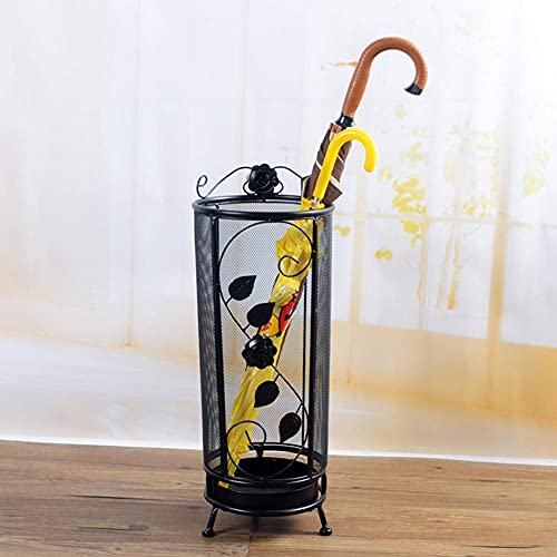 Support de parapluie multifonctionnel en fer avec bac de drainage - 5
