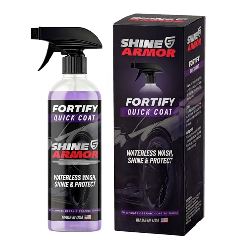 Car Wax Spray and Ceramic Coating for Cars - 3 in 1 Waterless Car Wash and Detailing - Quick Effect...