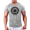 GYMTIER Sons of Odin - Helmet Vikings - Men's Gym T-Shirt Bodybuilding Training Workout Lifting Top Clothing, Sport Grey, L #4