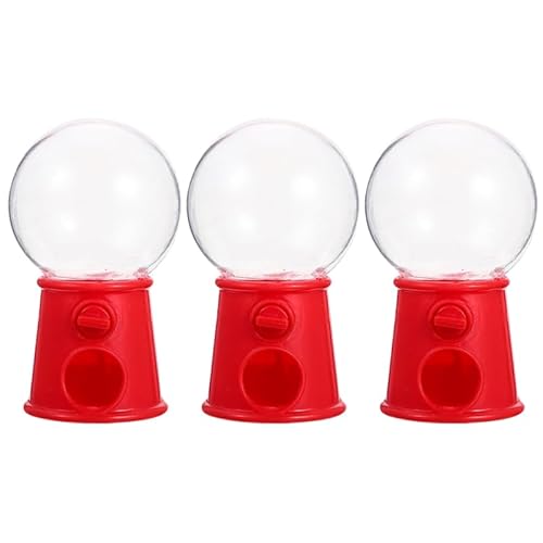 MAGICLULU 3pcs Candy Macchina Bolla Soffiatore Stuzzicadenti Gumball Candy Biscotti Kit Bubble Maker Bubble Machine Candy Maker Mini Cotton Candy Grabbers Gumballs Macchine Plastica Rosso