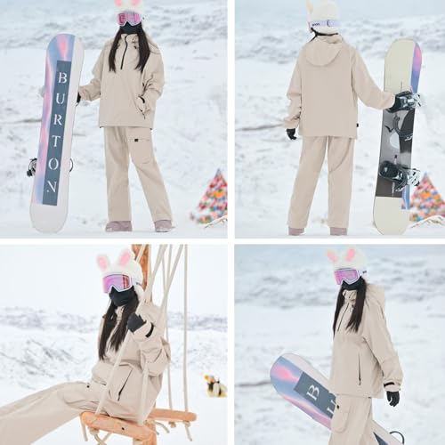 EASLADY スキーウェア 上下セット ベージュ M