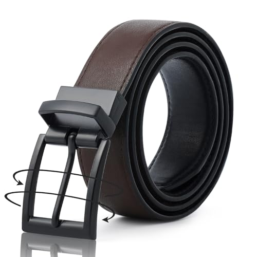 Women's Reversible Genuine Leather Belt, Two-Tone for Jeans & Dress, Formal Belt - Main Image