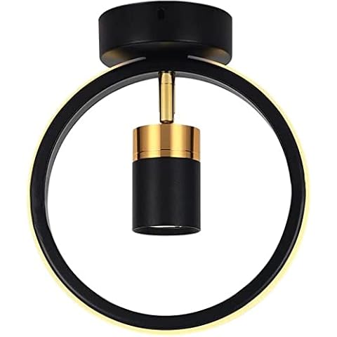 Ceiling Light Gold Black Small Ceiling Lamp Modern LED Round Shape Fitting Room Spotlight For Entrance Hallway Office Bedroom Kitchen Ceiling Lights Corridor Lamp Cover