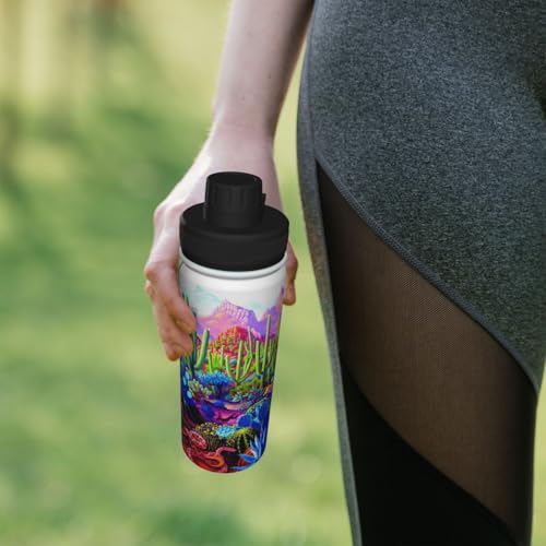 Botella de agua deportiva de cactus como regalo original para entusiastas del senderismo 8