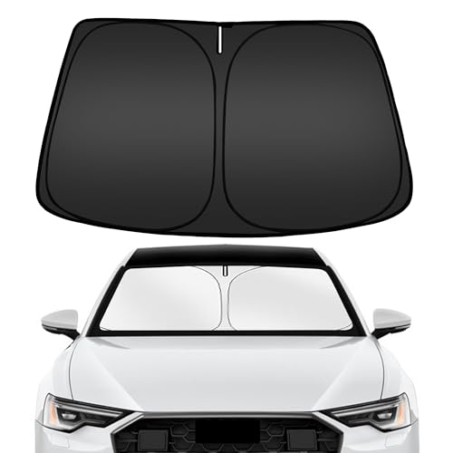 ARISMOTOR Windshield Sun Shade for Audi A6 2019-2025 2026, Custom Fit Foldable Front Window Sunshade Sun Visor Protector, Block UV Rays Keep Your Car Cooler