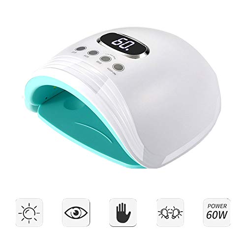 ZJJGRASS LED 60W Secador uñas Esmalte Gel Lámpara