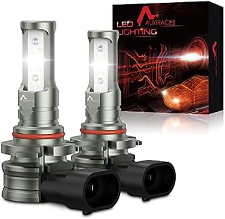 AUXIRACER HB3 LED Headlight Bulb, 6500K Cool White, 300% Brightness Super Bright, Mini Design No Fan No Noise Car High/Low Beam Lamps 12V 9005 Headlight Bulb Conversion Kit IP68 Waterproof, 2 Bulbs