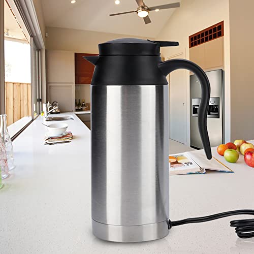 Tetera eléctrica portátil 12V acero 750ml para auto miniatura 3