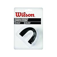 Wilson Single Density Mouthguard without Strap, Black, Adult