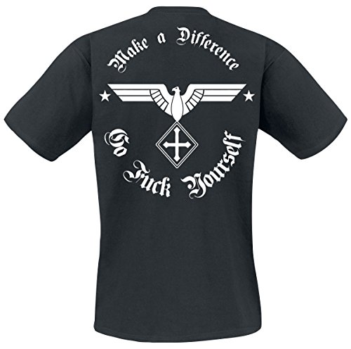 Motörhead Make A Difference Homme T-Shirt Manches Courtes Noir Regular/Coupe Standard - Les Beatles, Paul McCartney, John Lennon, RIngo Starr, George Harrison Motörhead Make A Difference Homme T-Shirt Manches Courtes Noir Regular/Coupe Standard – Image 3