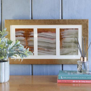 Charlies Gold 3 Aperture Photo Frame