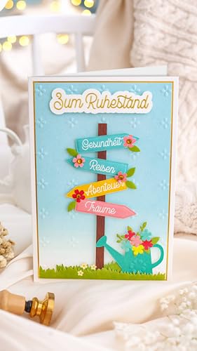 Joli Coon 3D Ruhestand Karte SIGNATURE - Premium Karte zum Ruhestand mit FinePaper Kuvert und goldenem Siegelsticker