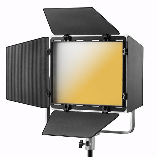 Godox Litemons 120W Bi-Color LED Light Panel with Barndoors, 2800–6500K,