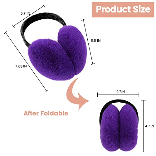 Simplicity Womens Warm Furry/ Fleece Winter Earmuffs Ear Muffs, Purple #TOP6