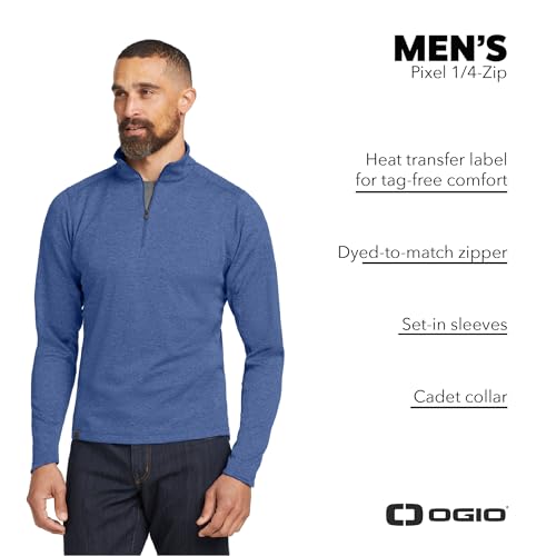 OGIO Unisex Pixel Quarter Zip | Moisture Wicking Pullover, Athletic Long Sleeve Top for Casual Wear, Workouts & Travel4