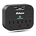 Wall Surge Protector Power Strip, Multi Plug Outlet Extender with 2 USB Charging Ports 2.4A, Wall Outlets Adapter 490 Joules, ETL Certified - Black