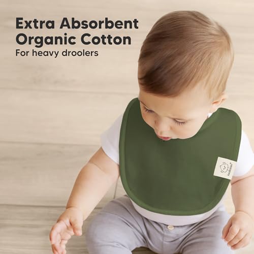 Image of 8-Pack Organic Baby Bibs for Boys, Girls - Soft Cotton Drooling and Teething Bibs for Baby Girl & Boy, Extra Absorbent, Easy to Clean & Put On for Toddler, Newborn, Infant 0-24 Months (Sahara)