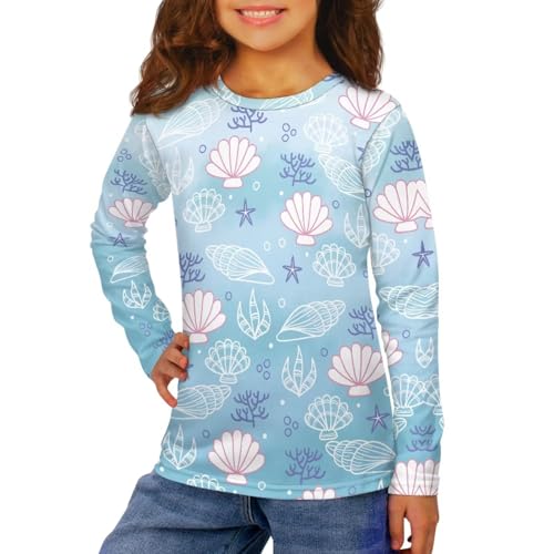 Image of Long Sleeve Shirts for Girls Winter Tops 3-16t Cartoon T Shirts for Fall Clothes