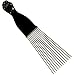 SSK Fan Afro Pick with Black Fist - Metal African American Hair Comb