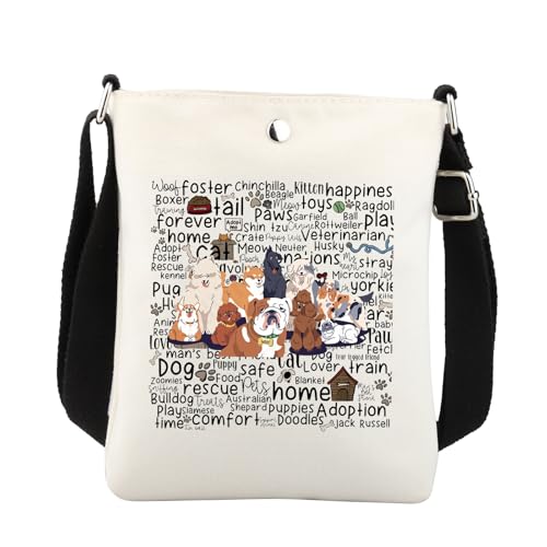 BNQL Animal Rescuer Crossbody Bag Animal Rescuer Gifts Pet Owner Gifts Veterinarian Gifts Rescue Appreciation Gifts Sling Bag
