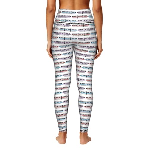 Mallas de gimnasio con estampado de monorraíl para mujer 4