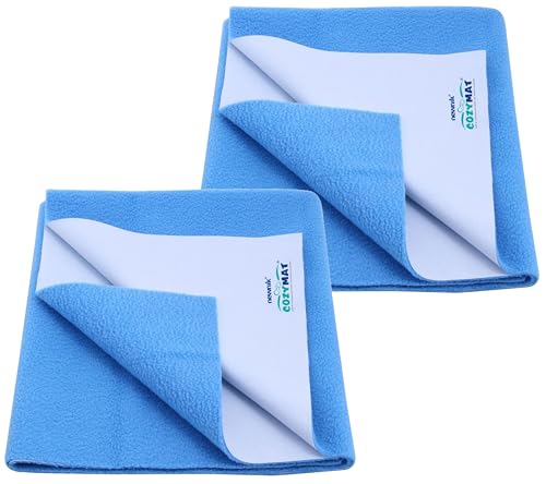 Image of Cozymat Reusable Underpad Washable Incontinence Bed Pad Overnight Sheet, Underpad Mattress Protection for Baby, Elderly & Patient Care (Size: 70cm X 50cm) Firoza, Small (Pack of 2)