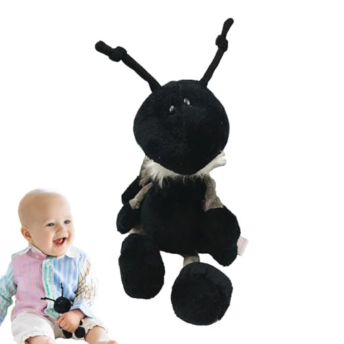 Mimoqk Ant Doll, Hugging Ant Pillow, Ant Stuffed Animal, Cuddly Ant Plush, 15-inch Plush Ant, Plush Animal Toy, Sleeping Pillow, Amusement Park Plush, Home Plush Toy for Kids, Black/Purple/Gray