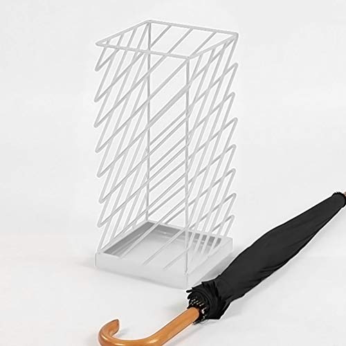 Porte-parapluie rectangulaire fer forgé anti-goutte pour sol sec
