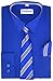 Boy's Dress Shirt, Necktie, and Hanky Set - Royal Blue, Size 14