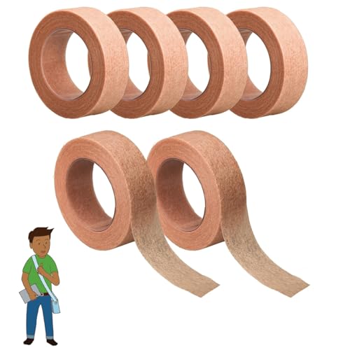 6 Rolls Flexible Skin Micropore Tape, 4.5m Ear Tape for Earrings, Earring Tape for Sports, Nose Tape, Dressing Tape, Leukoplast Tape for Wound Dressing