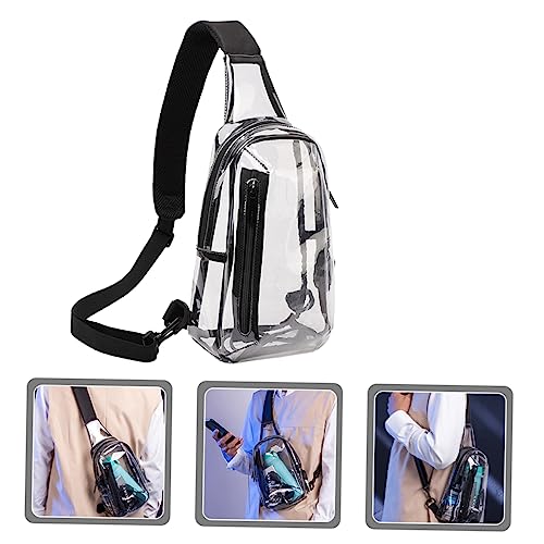 TEHAUX Cinto Transparente Estádio De Carregamento USB Bolsa De Peito Transparente Retrátil Bolsa De