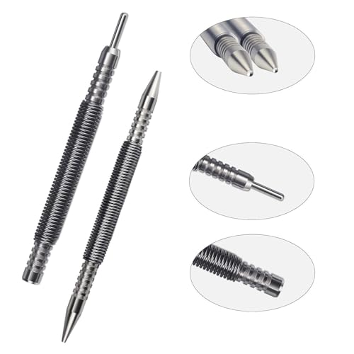 Lagerstahl-Federnagel-Set, Doppelkopf-Nagelsetzer, Türscharnierstift-Entfernungswerkzeug, Nagelstanzer-Set für Holz, Metall, Kunststoff