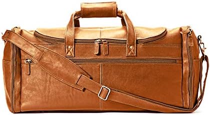 Winn International Harness Cowhide"Colombian" Leather Duffel Bag in Natural