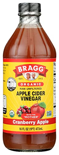 Organic Apple Cider Vinegar, Cranberry Apple, 16 Fluid Ounce (Pack of 12)