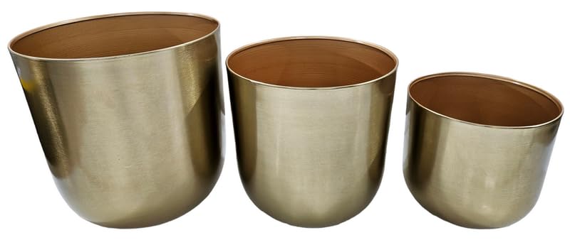 INDIAN DECORMART Metal PLANTERS (Gold (Set of 3)) (B0CLQZF8JN) Amazon Price History, Amazon Price Tracker