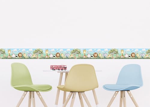 Bordes Adhesivos para Pared Infantil Safari Jungla 500x14 cm miniatura 2