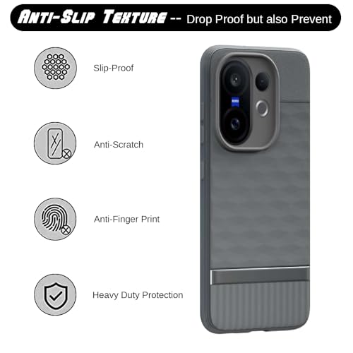 Image of Shockproof Case for Vivo V60 5G / V60e 5G / T4 Pro 5G | Full Camera Protection | TPU Flexible Back Cover for Vivo V60 5G / V60e 5G / T4 Pro 5G (Graphite Grey)