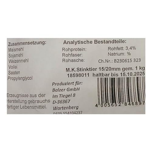 Foto von Balzer MK Booster Balls Stinktier Fisch-Knoblauch weiß 15 und 20mm 1kg