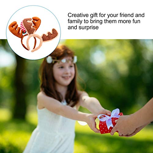 STOBOK 2 PeÃ§as de Chifres de Veado Tiara de Rena de Natal Tiara de Rena de Natal Orelhas de Tiara A