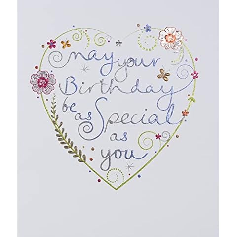 Paperlink Floral Heart Birthday Card for Women Cover