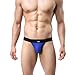 MuscleMate Men's Jockstrap Underwear, Stretch Men's Jockstrap Thong Underwear, All-day Comfort. (US, Alpha, X-Large, Regular, Regular, Blue)
