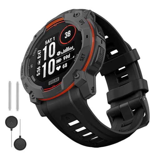 MYSNBKN �X�|�[�c�o���h Garmin Instinct 3 50 Watch�Ή� 26mm �\�t�g�V���R�� �h�� �����p�X�g���b�v Garmin Instinct 3 50mm �X�}�[�g�E�H�b�`�p