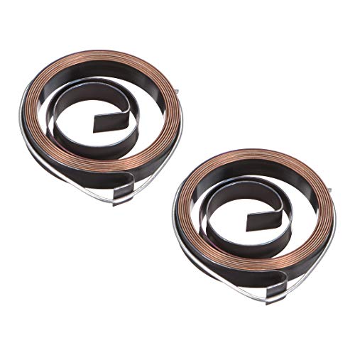 Sourcing Map Drill Press Quill Return Spring, 2.2Ft Long, 36 x 6 x 0.5mm, 2PCS, Rust-Resistant Coating, Drill Press Compatibility