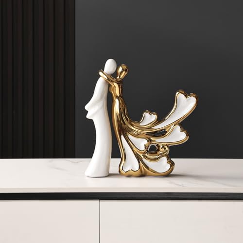 Estatuas de pareja de cerámica moderna para decoración miniatura 2