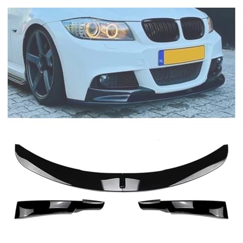 Diffuseur pare-chocs avant haut de gamme pour BMW Série 3 E90 E91 LCI 2009-2012 Gloss Black - 3