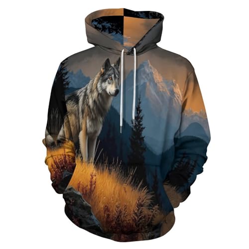 Pull à manches longues loup pour vos randonnées en montagne