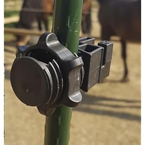 Isolator voor palen van ijzeren staaf, 100 stuks. Voor gebruik voor touw of draad met een dikte tot 18 mm. Ideaal voor alle soorten dierenverblijf.