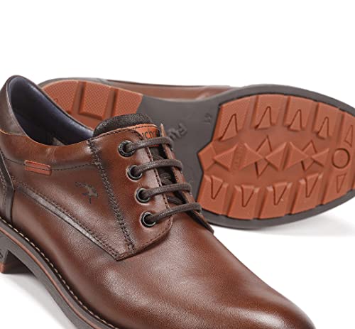 Fluchos Para Hombre. F1340 Zapatos De Piel Terry F1340 MarróN (42), Plano, Cordones, Casual - 6